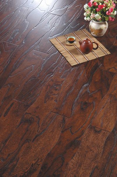 Elm ancient curved flooring